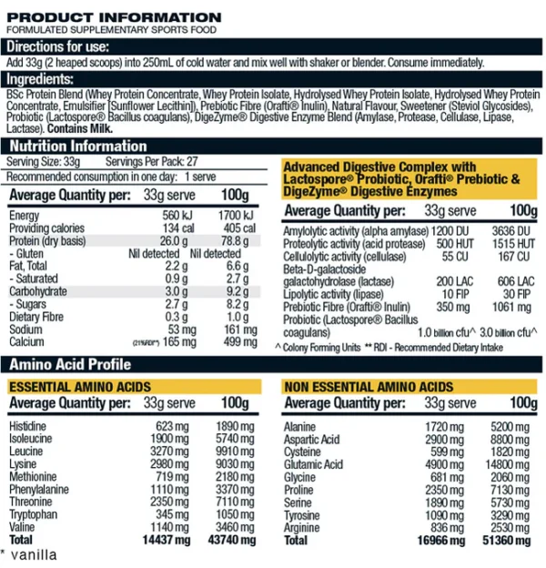 BSc Bodyscience Athlete Standard Whey Protein - Image 6