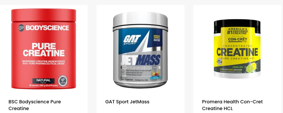 creatine product list